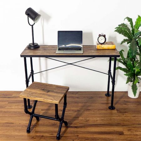 Industrial Style Pipe Square Hot Press Board Desk And Chair - Industrial Style Pipe Square Hot Press Board Desk And Chair